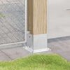 vidaXL Post Bases Square 4 pcs Silver 141x141 mm Galvanised Steel