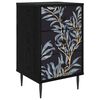vidaXL Bedside Cabinet DOKKUM Black Oak 36 x 33 x 61 cm