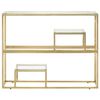 vidaXL Console Table Gold Stainless Steel and Tempered Glass