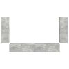 vidaXL TV Wall Cabinet Set 4 pcs Concrete Grey Engineered Wood