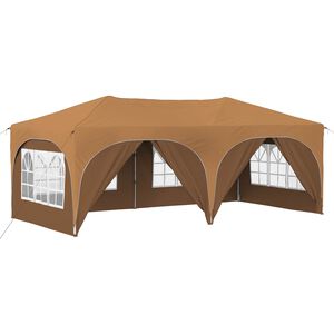 vidaXL Pop-up Party Tent 575 x 288 x 245 cm Beige Oxford Fabric
