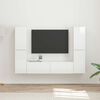 vidaXL TV Cabinet Set 6 pcs High Gloss White Engineered Wood