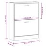 vidaXL Shoe Cabinet Black 63x24x81 cm Engineered Wood