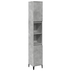 vidaXL Bathroom Cabinet Concrete Grey 30x30x190 cm Engineered Wood