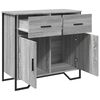 vidaXL Sideboard Grey Sonoma 79.5x35.5x74.5 cm Engineered Wood