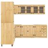 vidaXL Cabinet with Drawer SKI 14 pcs Honey Brown Solid Pine Wood