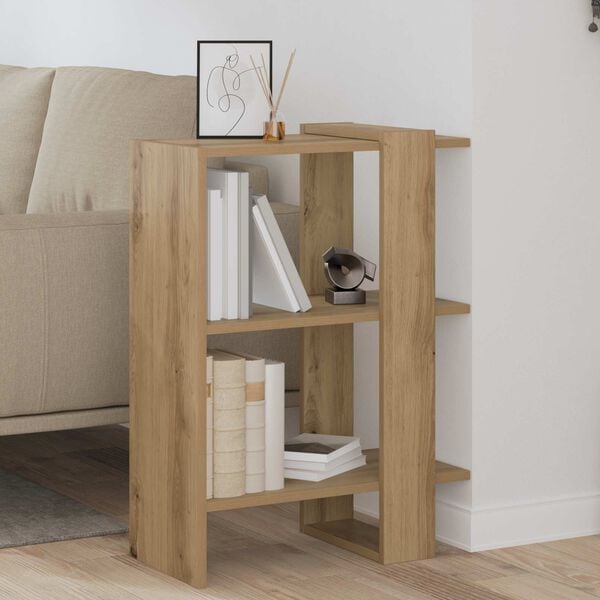 vidaXL Bookshelf Artisan Oak 52 x 25 x 71.5 cm Engineered Wood