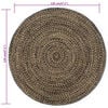 vidaXL Handmade Rug Jute Black and Natural 120 cm