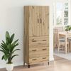 vidaXL Highboard Artisan Oak 69.5 x 34 x 180 cm Engineered Wood