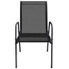 vidaXL Garden Chairs 2 pcs Steel and Textilene Black