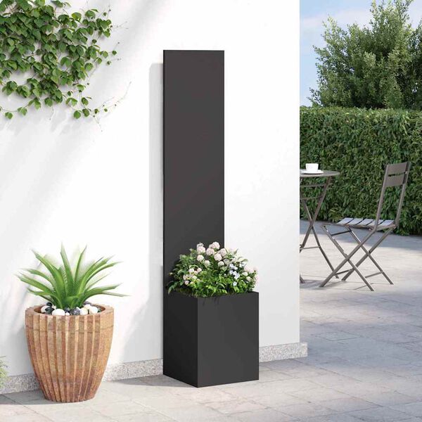 vidaXL Garden Privacy Screen Black 32 x 32 x 150 cm Cold-rolled steel