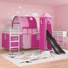 vidaXL Kids'Loft Bed Frame White and Pink 100 x 200 cm Metal