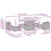 vidaXL 9 Piece Garden Sofa Set with Cushions Grey Poly Rattan Acacia