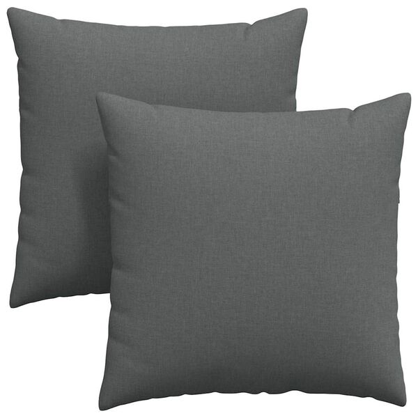 vidaXL Sofa Pillows 2 pcs Dark Grey 80 x 80 cm Fabric