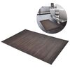 vidaXL Bamboo Bath Mat 60 x 90 cm Dark Brown