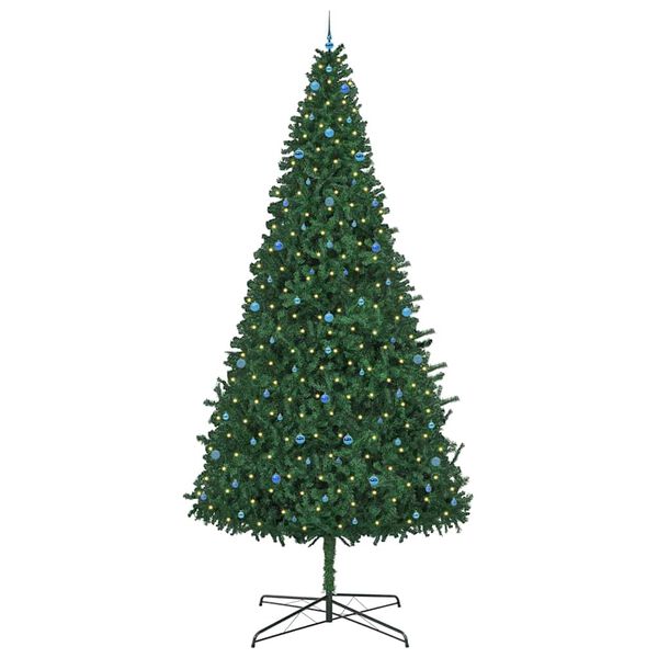 vidaXL Christmas Tree with Decorative String Lights Green 400 cm PVC