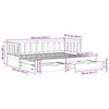 vidaXL Daybed with Trundle and Drawers without Mattress White 90x190 cm Single