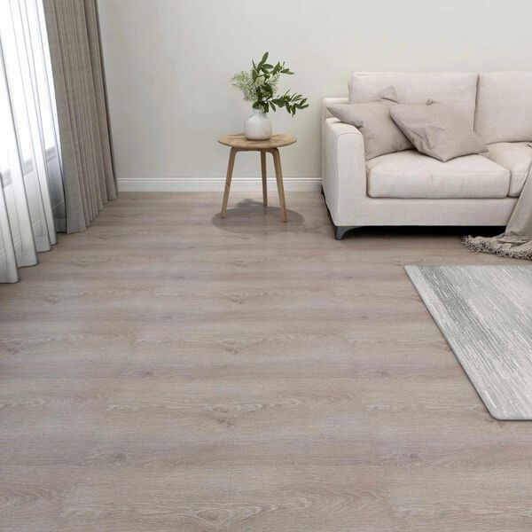 vidaXL Flooring Planks 55 pcs Taupe 5.11 m&sup2; PVC