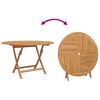 vidaXL Garden Dining Set Folding 5 pcs Brown Solid Teak wood