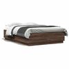 vidaXL Bed Frame with LED without Mattress Brown Oak 120x200 cm