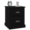 vidaXL Bedside Cabinets 2 pcs Black 39x39x47.5 cm Engineered Wood