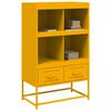 vidaXL Highboard Mustard Yellow 68.5x39x111.5 cm Steel