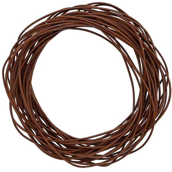 vidaXL Leather Cord Light Brown &Oslash;1 mm x 5 m Leather