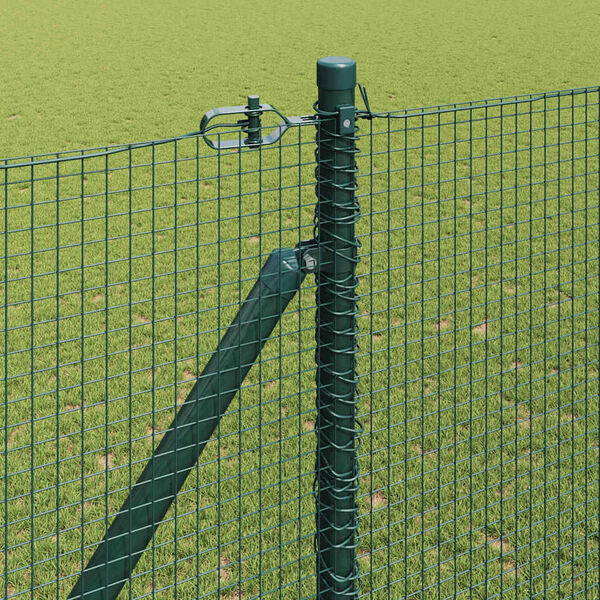 vidaXL Fence Post Green 50 x 1.5 m (16 x 16 mm mesh) Steel and PVC