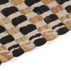 vidaXL Hand-Woven Jute Bathroom Mat Set Fabric Natural and Black
