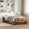 vidaXL Bed Frame with Drawer Old Wood 90 x 200 cm Solid Pine Wood