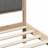 vidaXL Bed frame Brown and dark grey 90 x 200 cm Solid pine wood