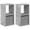 vidaXL Bedside Table 2 pcs Concrete Grey 25.5 x 22 x 49.5 cm