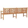 vidaXL Bench Brown 228 x 60 x 90 cm Solid Teak Wood