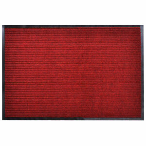 vidaXL Doormat | Red | Polyester, PVC | 90 x 120 cm | Non-slip | Doormat