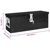 vidaXL Storage Box Black 60x23.5x23 cm Aluminium