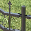 vidaXL Garden Fence Grey 240 x 228 cm Powder-coated steel