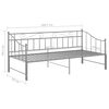 vidaXL Pull-out Sofa Bed Frame without Mattress Grey Metal 90x200 cm