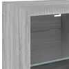 vidaXL 6 Piece TV Wall Units with LED Grey Sonoma Engineered Wood