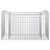 vidaXL Gabion Raised Bed Silver 50 x 100 x 60 cm Galvanised Steel
