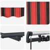 vidaXL Retractable Awning Manual Orange and brown 450 x 300 cm