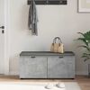 vidaXL Hall Bench with Cushion Concrete Grey 100 x 38 x 46 cm