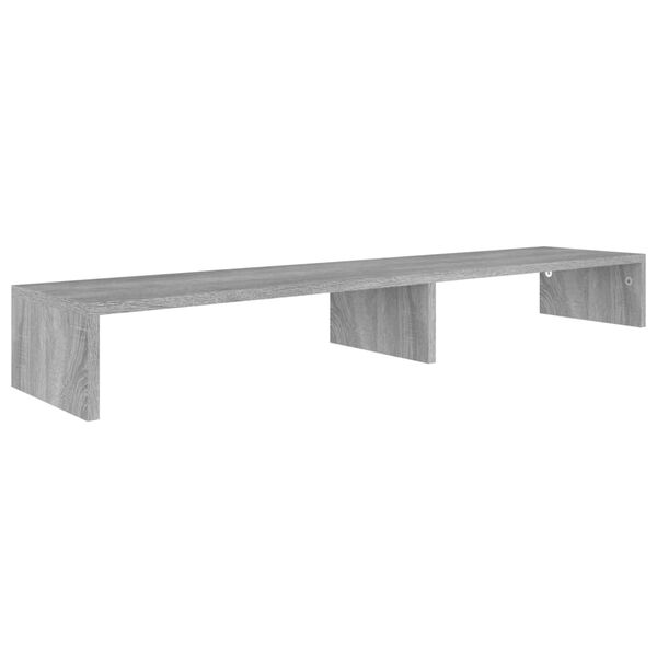 vidaXL Monitor Stand Grey Sonoma 110x23.5x9 cm Engineered Wood