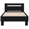 vidaXL Bed Frame without Mattress with LED Lights Black 90x200 cm