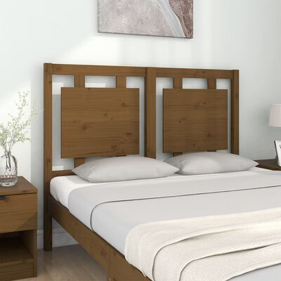 vidaXL Bed Headboard Honey Brown 125.5x4x100 cm Solid Pine Wood