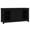 vidaXL TV Cabinet Black 103x36,5x52 cm Solid Wood Pine