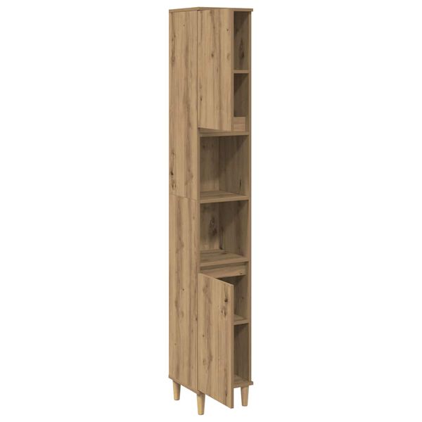 vidaXL Bathroom Cabinet Artisan Oak 30x30x190 cm Engineered Wood