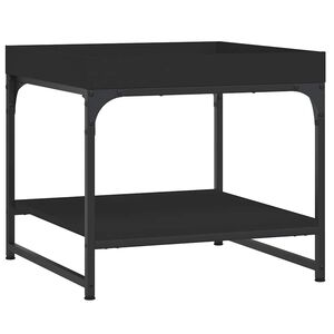 vidaXL Coffee Table Black 49.5x49.5x45 cm Engineered Wood