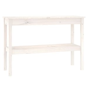 vidaXL Console Table White 110x40x75 cm Solid Wood Pine