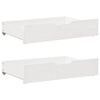vidaXL Daybed with Trundle and Drawers without Mattress White 90x190 cm Single