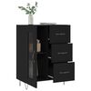 vidaXL Sideboard Black 69.5x34x90 cm Engineered Wood